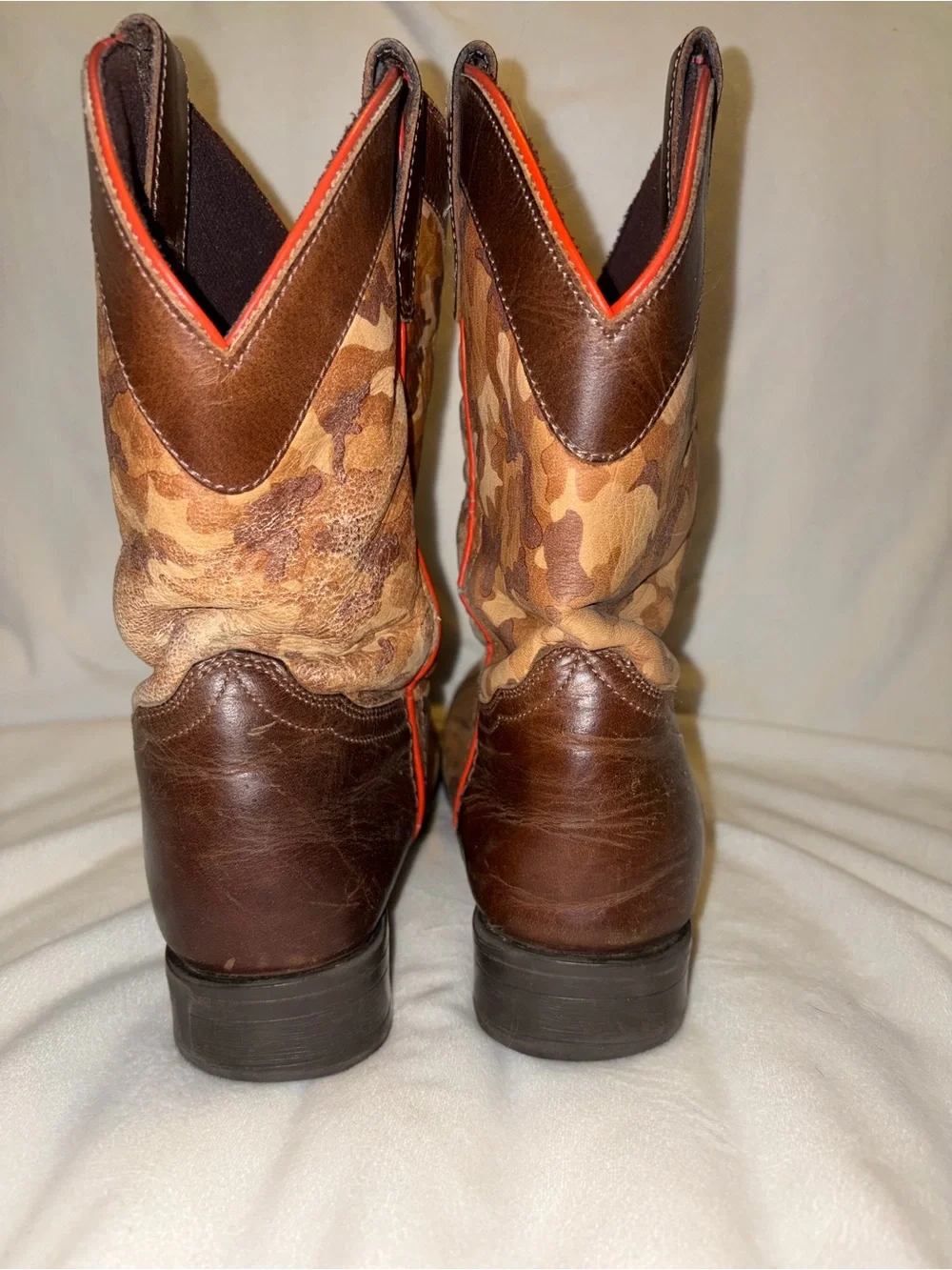 Cody James Brown Camo Western cowboy Boots big kid size 6